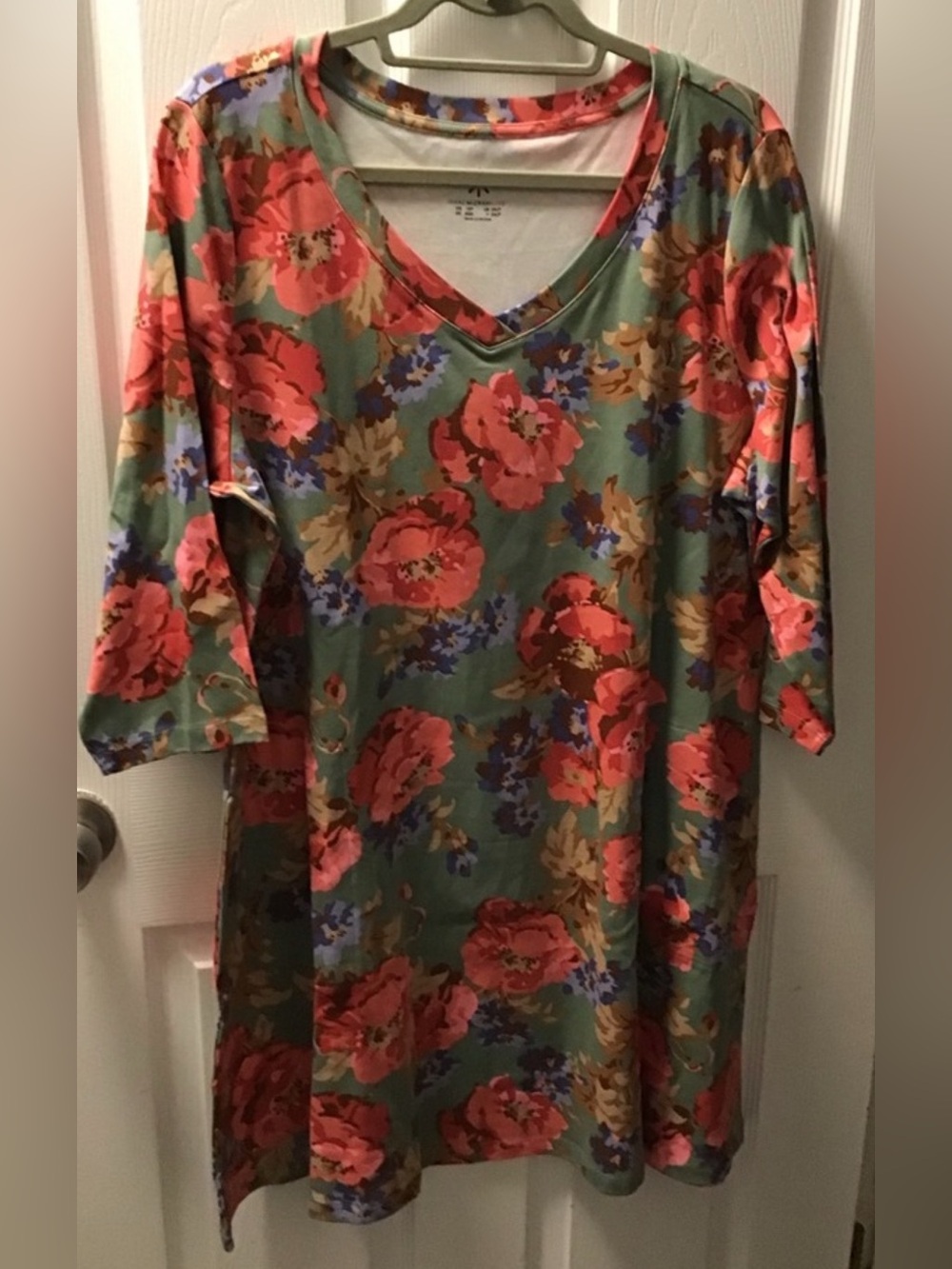 Isaac Mizrahi Live Floral Knit Dress 1XP pockets!